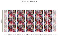 VLAdiLA Tapet VLAdiLA Colorful flowers 520 x 300 cm (VLDLW0090STM520)