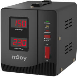 nJoy Stabilizator de tensiune cu 1 priza nJoy Alvis 1000 AVRL-10001AL-CS01B, 1000 VA / 600 W (AVRL-10001AL-CS01B)