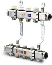 IVAR Set distribuitor inox tur-retur 1" x EK - 3 circuite, IVAR