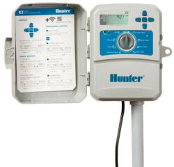 Hunter Controler exterior pentru irigatii, cu Wi-Fi, pentru 6 zone, Hunter X2 601-E (11710219)