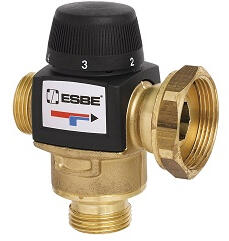 ESBE Ventil termostatic de amestec ESBE, racord G1" FE si flansa de pompa FP1-1/2 pentru conectarea direct pe pompa, kvs3, 4, reglare 20 - 55°C (VTA377)