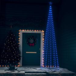 vidaXL Decorațiune brad Crăciun conic 400 LED-uri albastru 100x360 cm (328721)