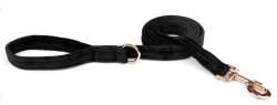 ESMEFORDOG Lesa din catifea pentru caini onyx 150cm / 2, 5cm