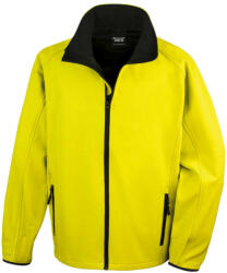 Result Férfi Softshell Hosszú ujjú Result Printable Softshell Jacket - XL, Sárga/Fekete