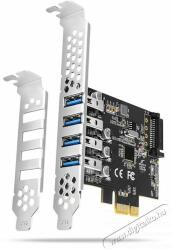 AXAGON PCEU-43RS 4db USB 3.2 gen1 portos PCI-Express kártya - digitalko