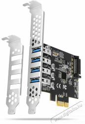 AXAGON PCEU-43RS 4db USB 3.2 gen1 portos PCI-Express kártya