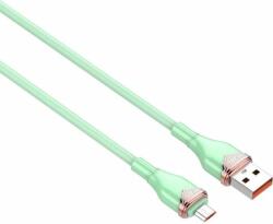 LDNIO LS822 USB-A apa - Micro USB apa 2.0 Adat és töltőkábel - Zöld (2m) (LS822 MICRO)