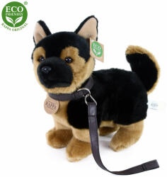 Rappa Jucărie de pluș Rappa Câine ciobănesc german cu lesă, 23 cm ECO-FRIENDLY