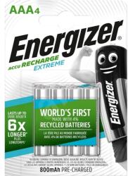 Energizer Extreme újratölthető akkumulátor, Ni-MH, AAA, 1.2V, 800mAh, (HR03) - 4db/cs. (HR03-4) (HR03-4)