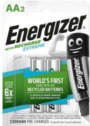 Energizer újratölthető akkumulátor, Ni-MH, AA, 1.2V, 2300mA, (HR6) - 2db/cs (HR6-2)