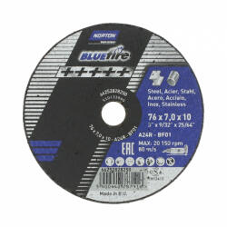Norton Blue Fire tisztítókorong Ø76x7, 0x10 mm, 10 db/csomag (CTB28250)