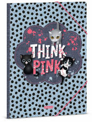 Ars Una Ars Una: Think Pink cicás mintázatú gumis dosszié A/4-es (50212859)
