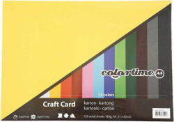 CCHOBBY Színes karton, fotókarton, A/4, 180g, 12 szín, 120 lap/cs