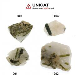 Turmalina Verde in Matrice de Cuart Brut Natural - 34-43x30-40 mm- (XL ) - 1 Buc