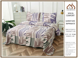Casa Minunata - Confort Cuvertura de Pat matlasata cu 2 Fete de Perna-PCV 119 Lenjerie de pat