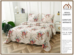 Casa Minunata - Confort Cuvertura de Pat matlasata cu 2 Fete de Perna-PCV 115 Lenjerie de pat