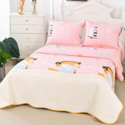 Casa Minunata - Confort Cuvertura de Pat matlasata cu 2 Fete de Perna-PCV 206 Lenjerie de pat