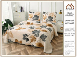 Casa Minunata - Confort Cuvertura de Pat matlasata cu 2 Fete de Perna-PCV 108 Lenjerie de pat