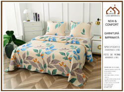 Casa Minunata - Confort Cuvertura de Pat matlasata cu 2 Fete de Perna-PCV 107 Lenjerie de pat