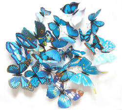 A. B. C Vidám Fal Színes 3D Pillangók Kék
