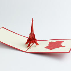 A. B. C Vidám Fal 3D üdvözlőlap Eiffel-torony