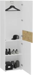 FMD Dulap cu 2 uși, 54, 5x41, 7x199, 1 cm, alb și stejar artisan 528-006E (444219)