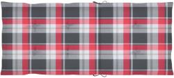 vidaXL Perne scaun spătar înalt 4 buc. roșu carouri 120x50x3 cm textil (314126)