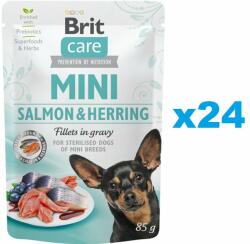 Brit Care Mini Pouch plic hrana umeda caini sterilizati 24x85g pentru rase mici