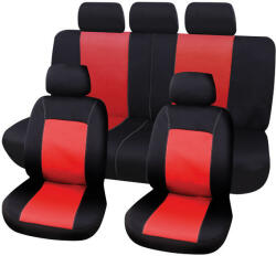 Carpoint Set huse scaune auto Lisboa Carpoint 9 buc rosu-negru AutoDrive ProParts