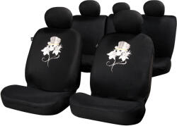 Sumex Set huse scaune auto Rose Skull , Fata + Spate compatibile cu modelele cu Airbag in scaune AutoDrive ProParts