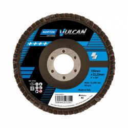 Norton Vulcan R265D lamellás csiszolókorong Ø125x22 mm P40, 10 db/csomag (CT289253)