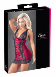 Cottelli Collection - exkluzív fűzős ruha (piros) (27152951021) - padlizsan