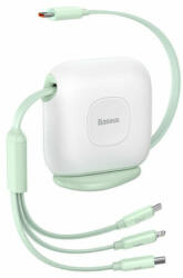 Baseus Traction 3 az 1-ben USB-C / Lightning / Micro 100W 1.7m kábel (zöld) (CAQY000006)