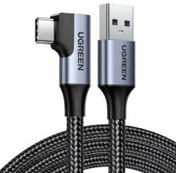 UGREEN USB-USB-C kábel, ferde UGREEN US385, 3A, 1m (fekete) (IN-20299)