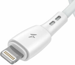Vipfan USB és Lightning kábel Vipfan Racing X05, 3A, 1m (fehér) (X05LT-1m-white) - smartgo