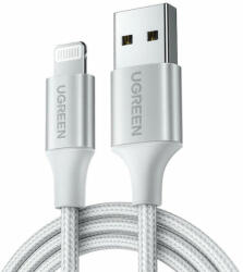 UGREEN Cable Lightning to USB UGREEN 2.4A US199, 2m (silver) (IN-60163)