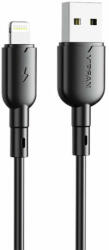 Vipfan USB és Lightning kábel Vipfan Colorful X11, 3A, 1m (fekete) (X11LT-black-)