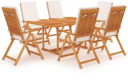 vidaXL Set mobilier de grădină cu perne, 7 piese, lemn masiv de tec (3059544) - maryon
