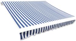vidaXL Pânză copertină albastru & alb 4 x 3 m (cadrul nu este inclus) (141011)