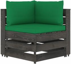 vidaXL Canapea de colț modulară cu perne, gri, lemn impregnat (3068113) - maryon