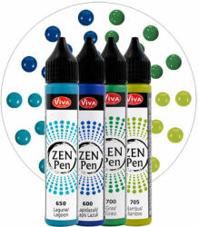 Viva Decor Zen Pen pöttyöző festéktoll készlet, 4x28 ml - Természet ereje