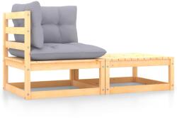 vidaXL Set mobilier grădină cu perne, 2 piese, lemn masiv de pin (805750) - maryon