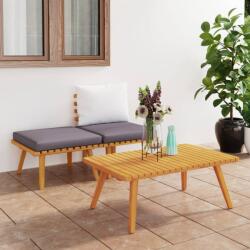 vidaXL Set mobilier de grădină cu perne, 3 piese, lemn masiv acacia (316265) - maryon