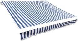 vidaXL Pânză de copertină, albastru și alb, 350 x 250 cm (143699)