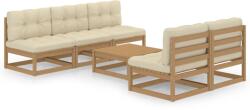 vidaXL Set mobilier de grădină cu perne, 6 piese, lemn masiv pin (3076362) - maryon