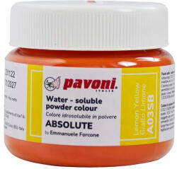 Pavoni Colorant Alimentar Hidrosolubil Pudra ABSOLUTE, Galben-Lamai fara E171, 50 g (A03SB)