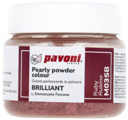 La Pavoni Colorant Alimentar Pudra Metalizata, Rubiniu, Brilliant, Pavoni, 40 g (M03SB)