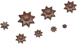 Chocolate World Matrita Policarbonat Stelute Brad Craciun Ciocolata 7 Dimensiuni, 151 g (CW12071)