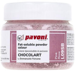 Pavoni Colorant Alimentar Liposolubil Pudra, CHOCOLART Roz fara E171, 40 g (L09SB)