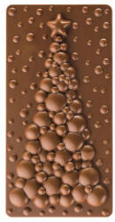 Pavoni Tablete Ciocolata 15.4 x 7.7 x H 1.3 cm - Matrita policarbonat Bubble Tree, 3 cavitati (PC5037FR)
